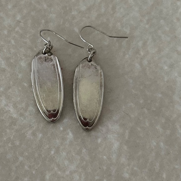 Silver plate silverware earrings Oneida Bridal Wreath 1915 - Picture 3 of 3